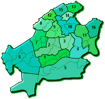 Ortsbezirke in Frankfurt